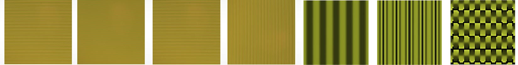 1×4、2×2級聯(lián)光柵分束器中一級、二級光柵在線偏振光下形貌